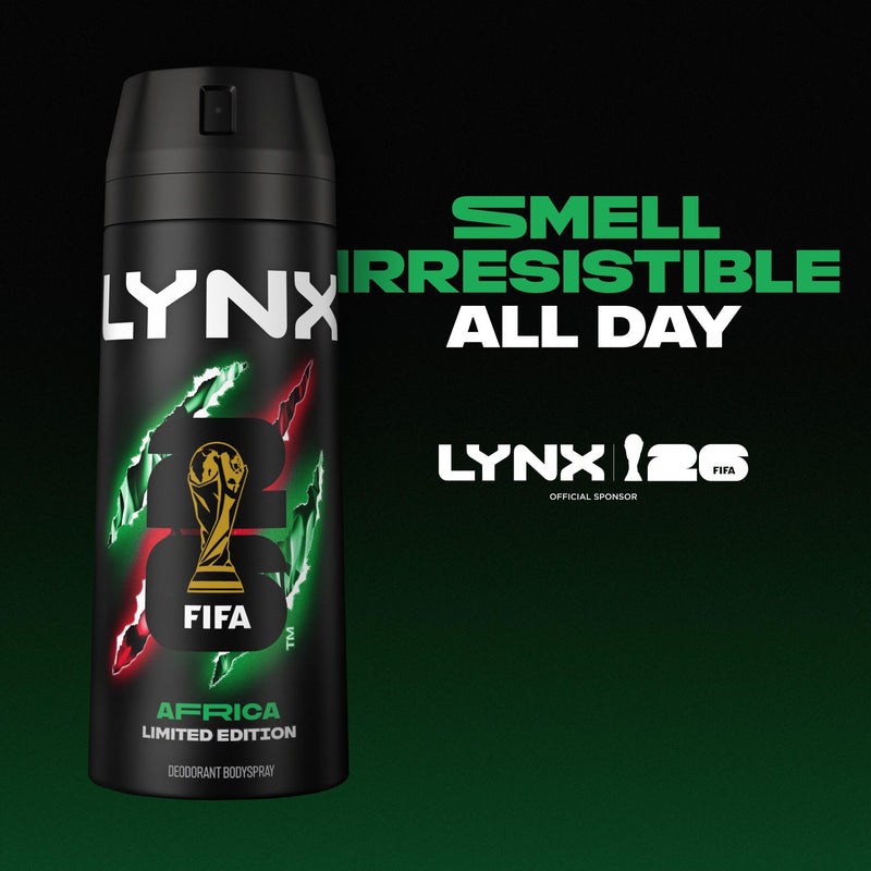 Lynx Africa deodorant spray 48h 150ml, imported from the UK