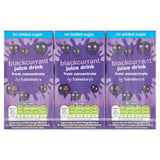 Sainsbury's blackcurrant juice drink no added sugar 3x200ml, imported from the UK