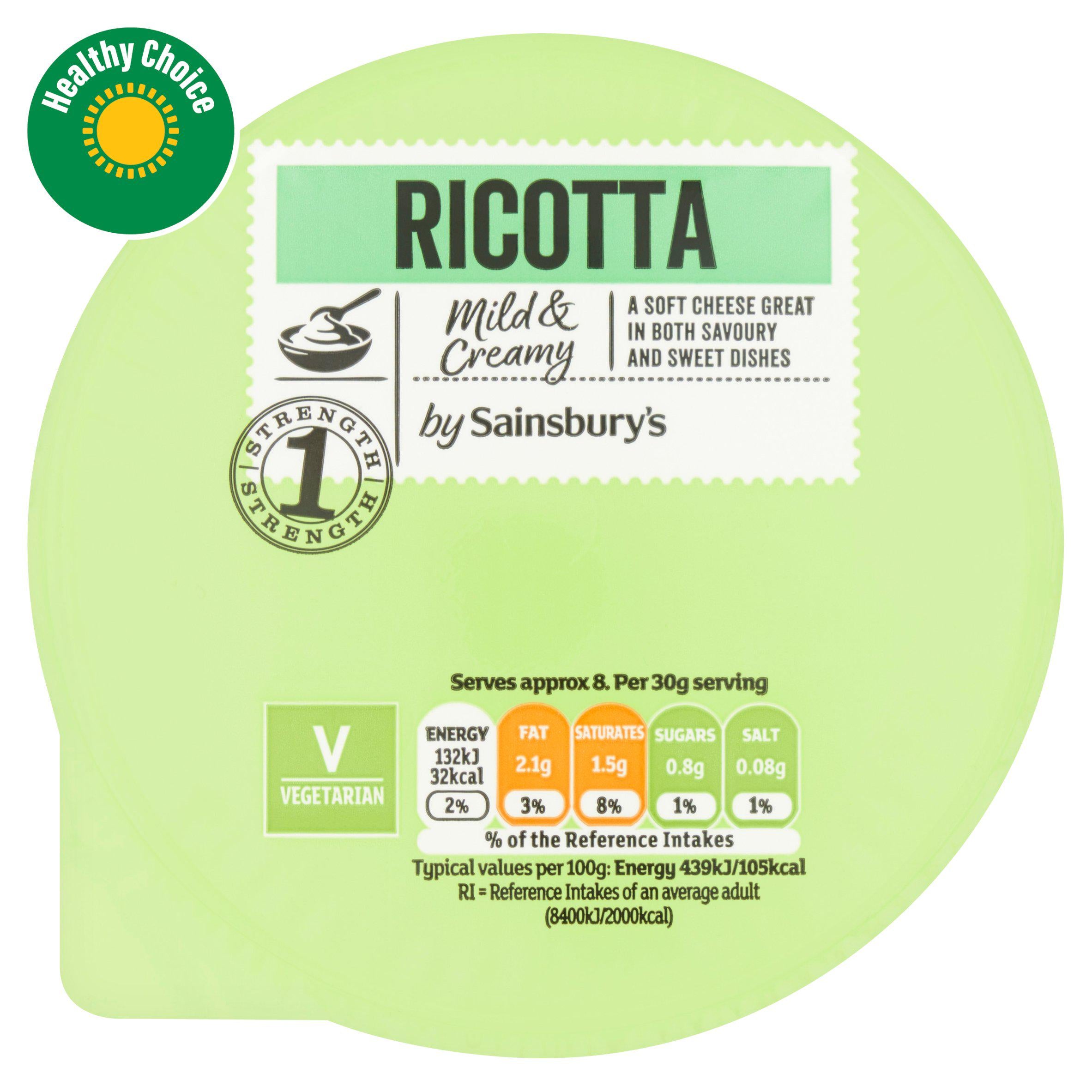 Sainsbury's Ricotta cheese 250g (British brand)