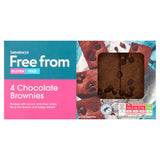 Sainsbury's Free From Chocolate Brownies 4 pack 114g - British product