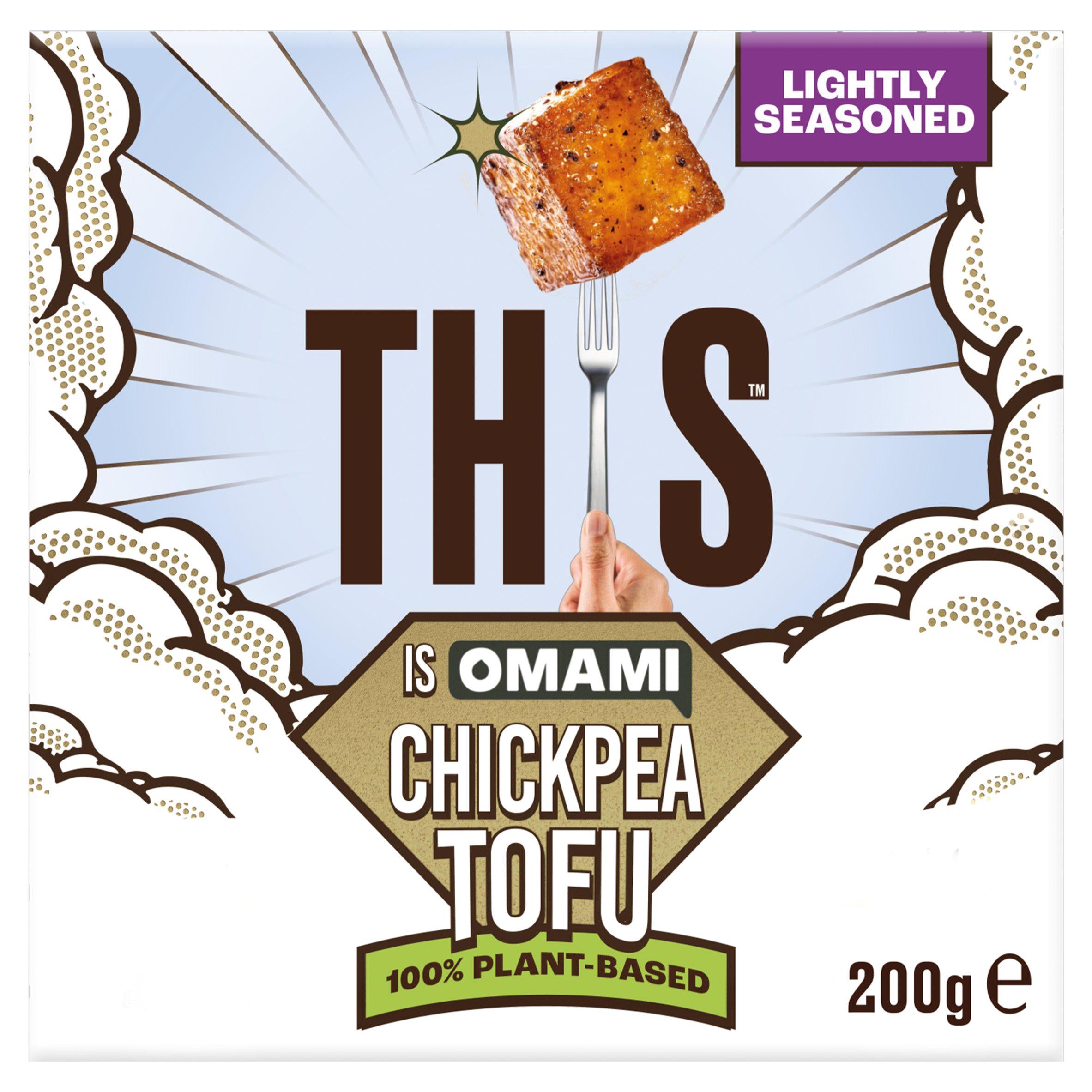 Omami lightly seasoned chickpea tofu 200g, imported from the UK