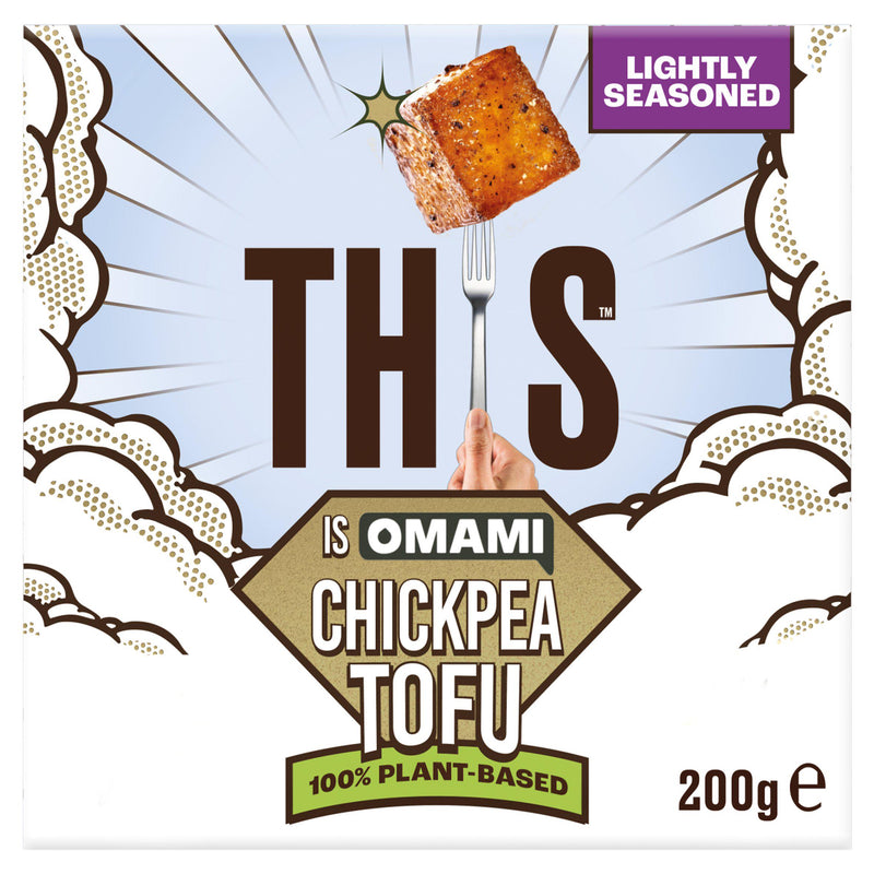 Omami lightly seasoned chickpea tofu 200g, imported from the UK