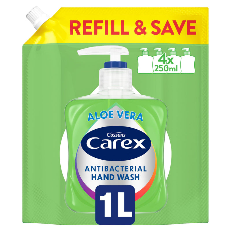 Carex Aloe Vera hand wash refill 1L, UK version