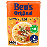 Ben's Original savoury chicken microwave rice 220g, imported from the UK
