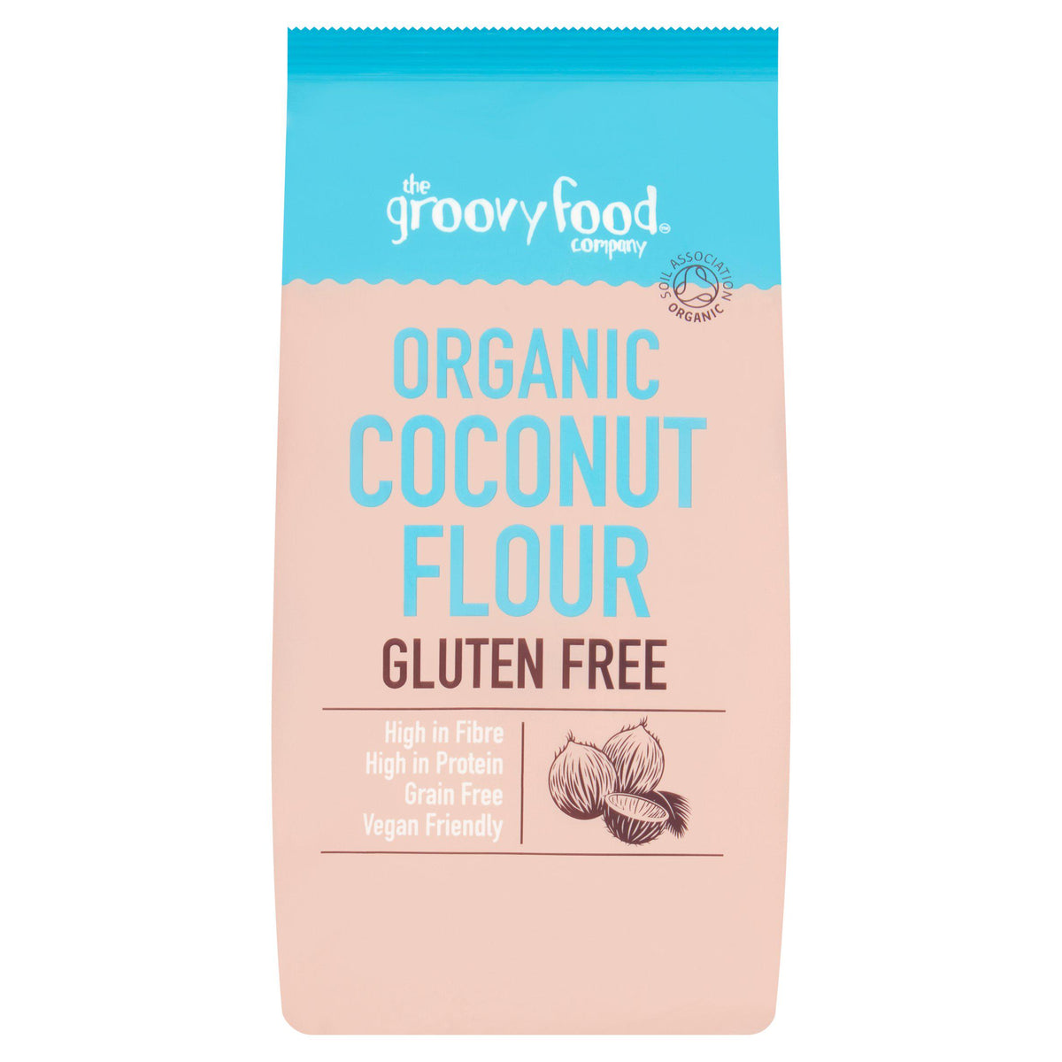 The Groovy Food Company Coconut Flour 500g, imported from the UK