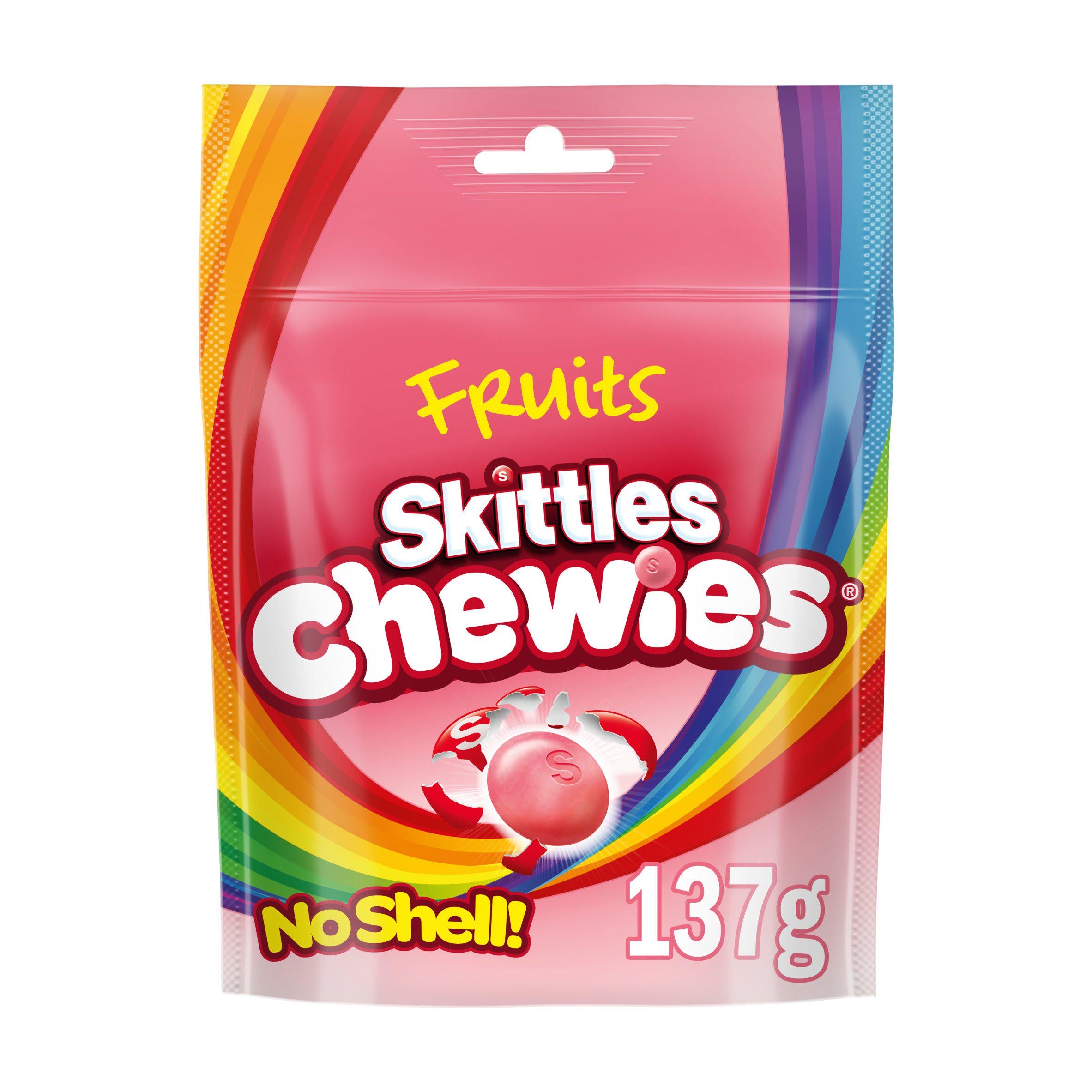 Skittles Chewies Vegan Sweets Fruit Flavoured Pouch Bag 137g