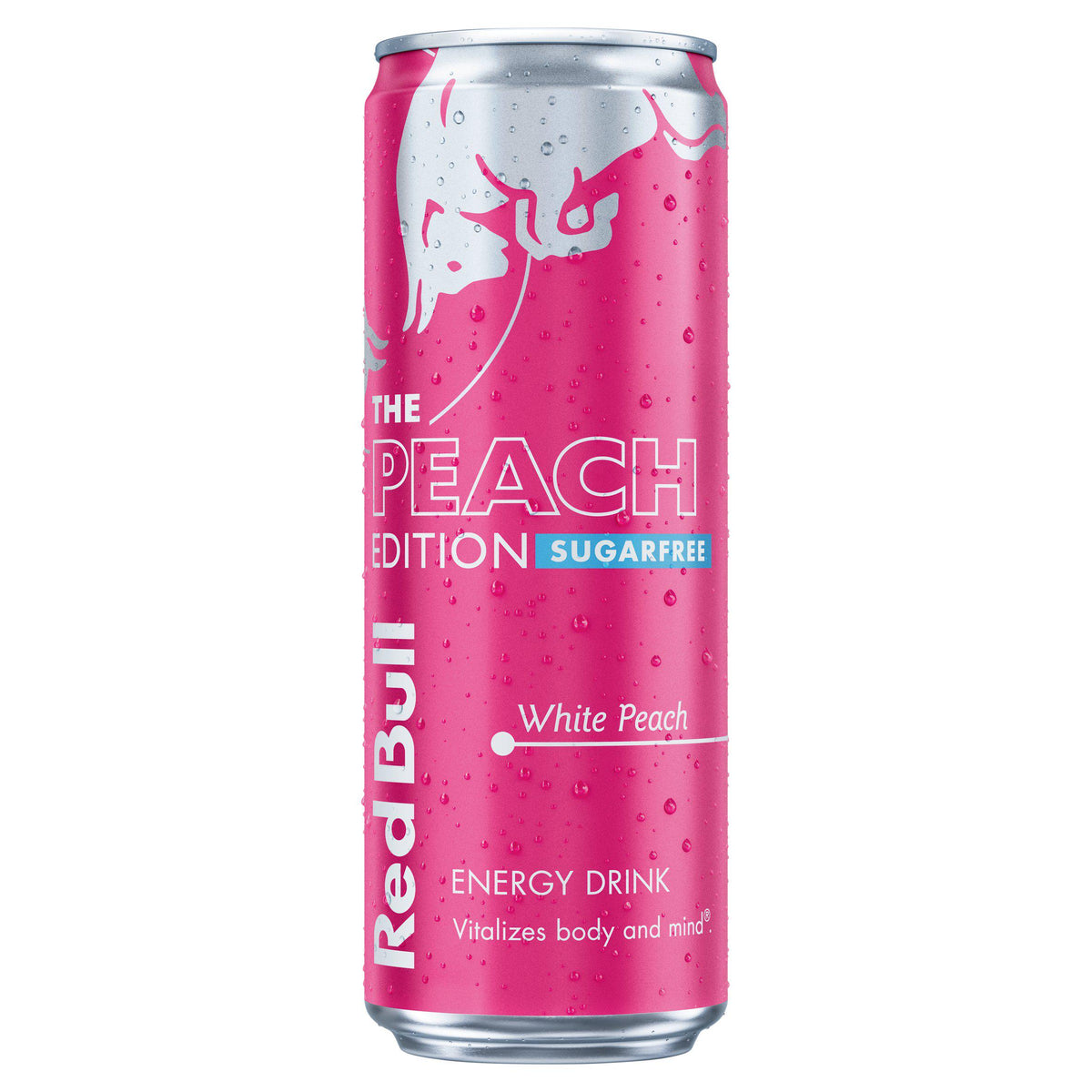 Red Bull White Peach Sugar Free energy drink 473ml - British product