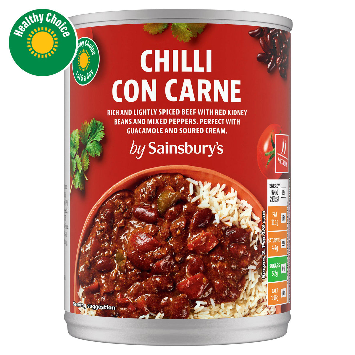 Sainsbury's Chilli Con Carne 392g, imported from the UK