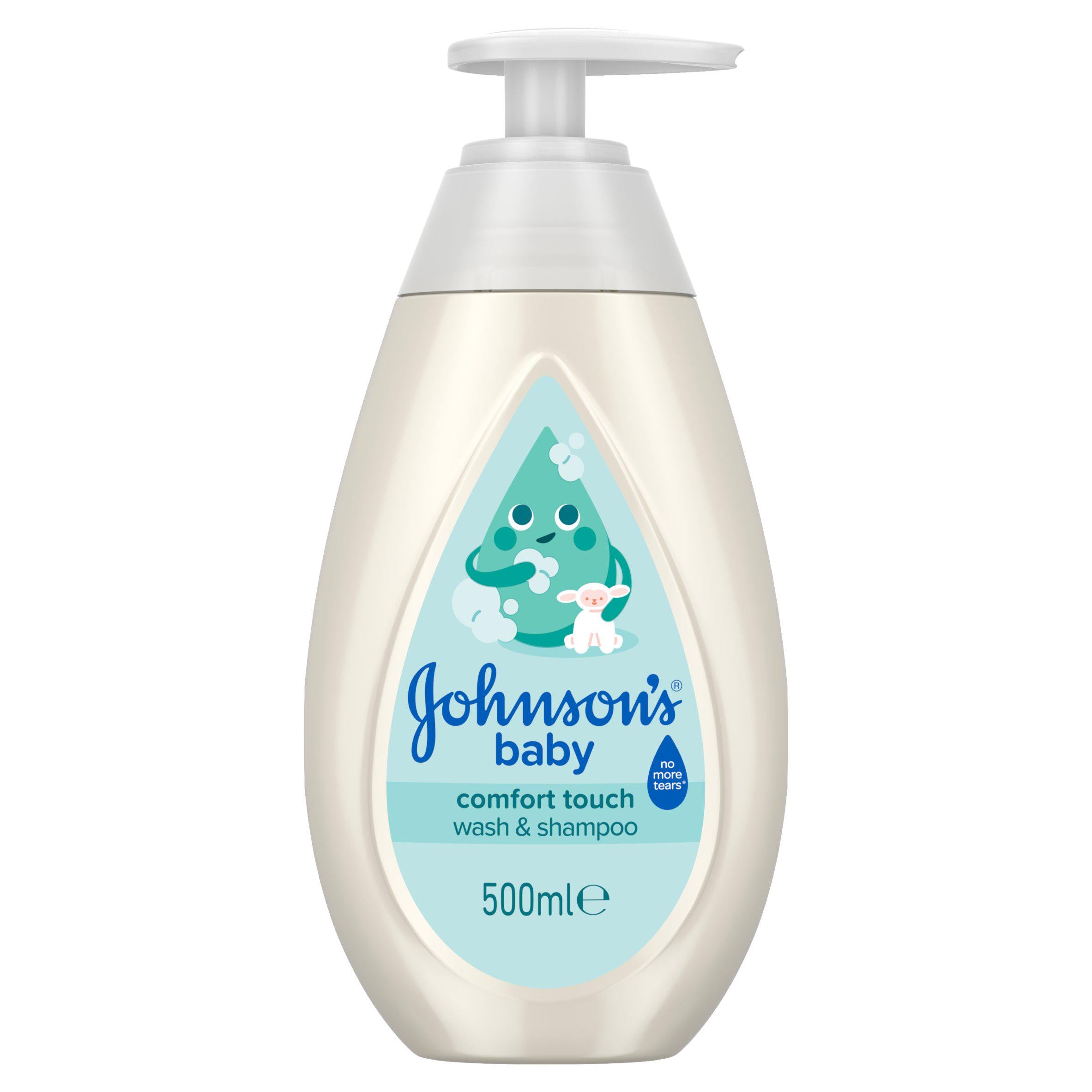 Johnson's Baby Comfort Touch Wash & Shampoo 500ml, imported from the UK