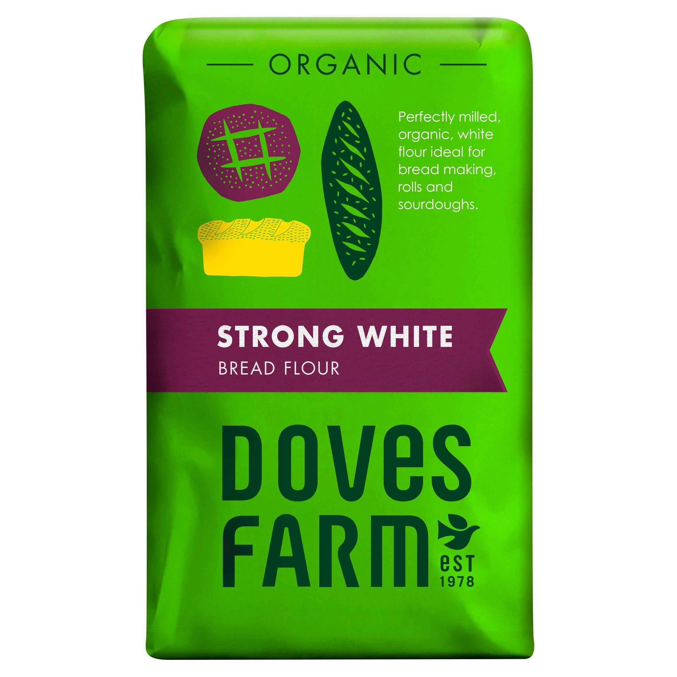 Doves Farm organic strong white flour 1.5kg (British brand)