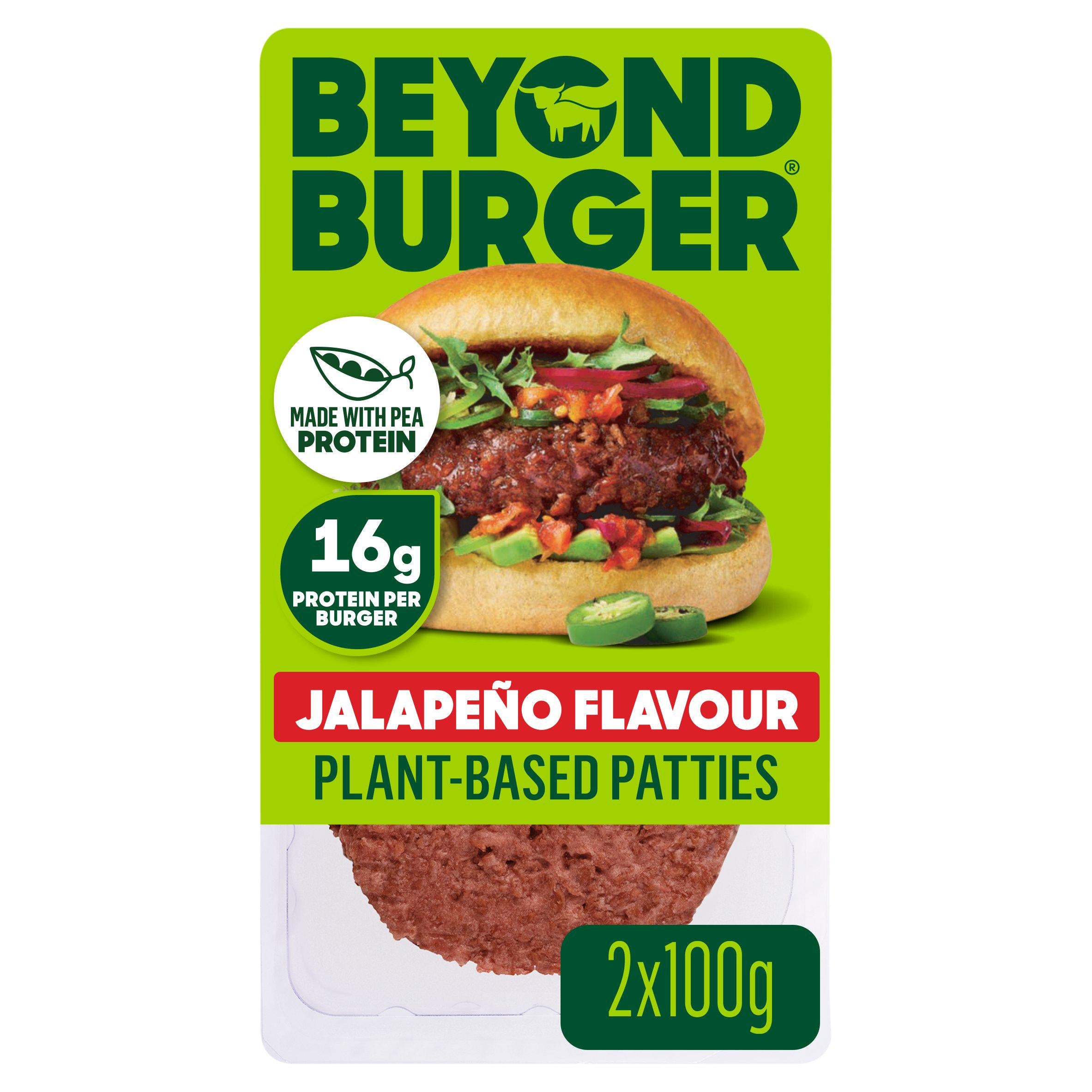 Beyond Meat jalapeno burger patties 2x100g (British brand)