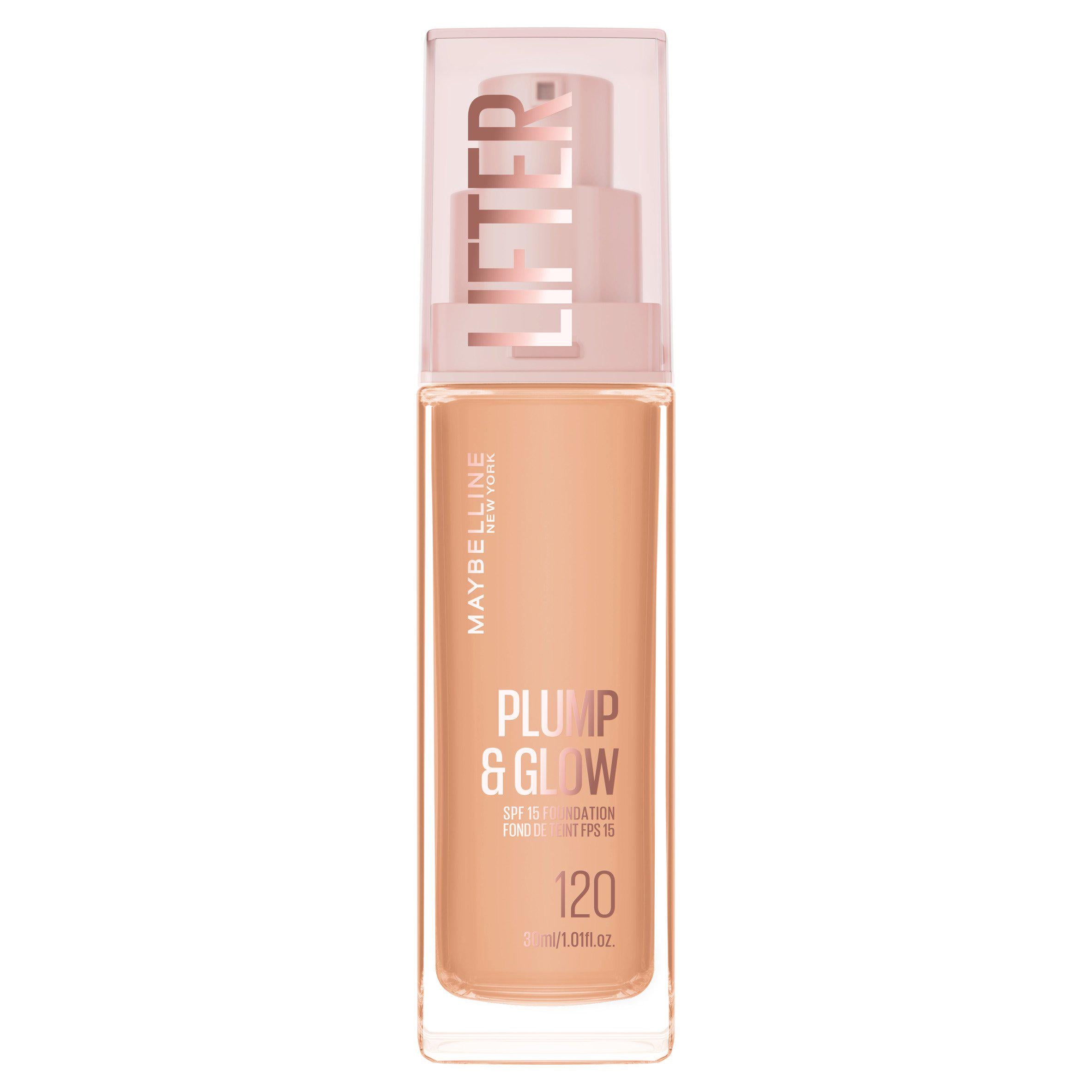 Maybelline New York Lifter Plump & Glow foundation shade 120, UK version