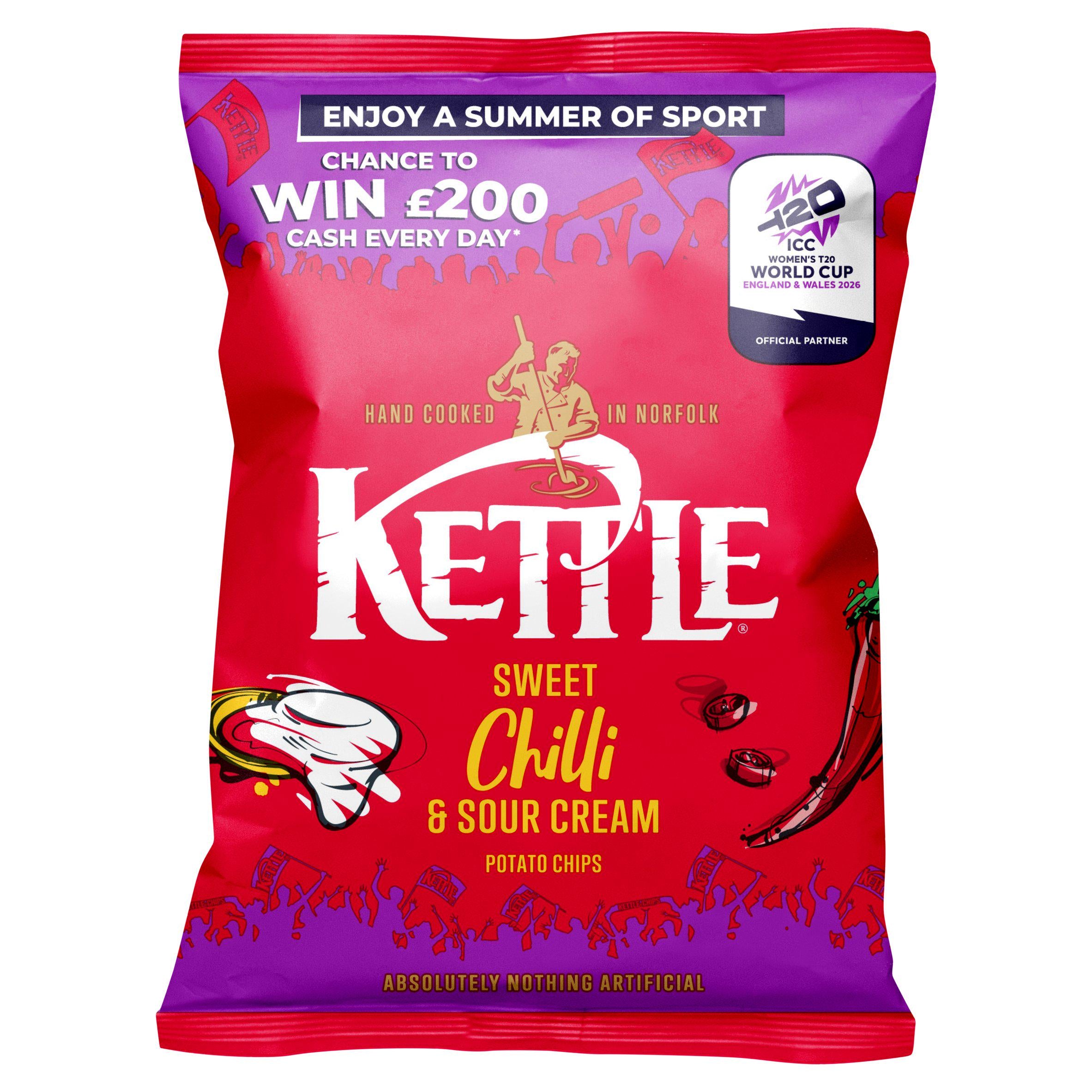 Kettle sweet chilli sour cream potato chips 130g (British brand)