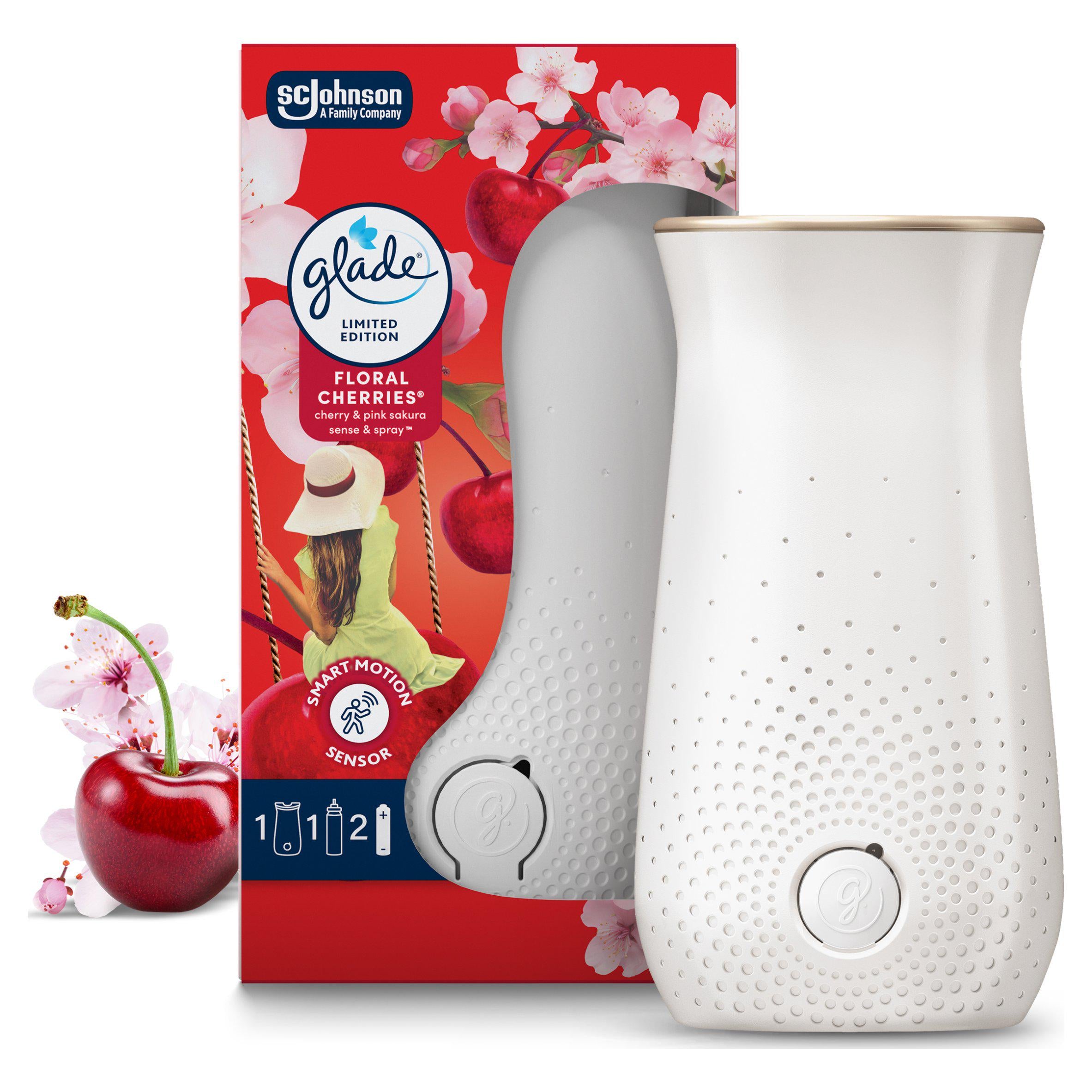 Glade Floral Cherries air freshener 18ml, UK version