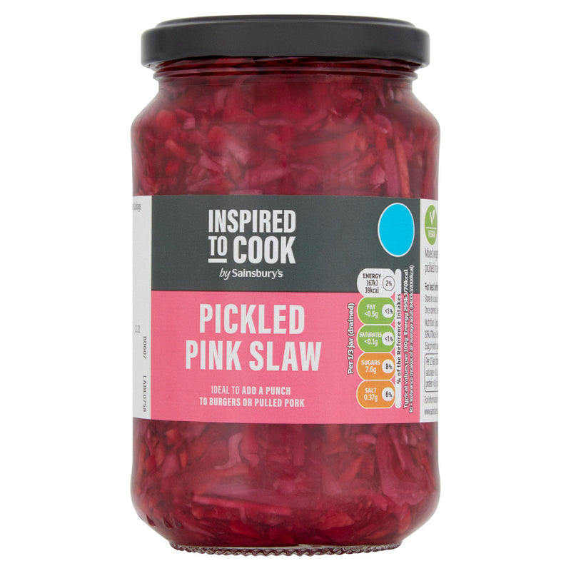 Sainsbury's Pickled Pink Slaw 340g jar - British product