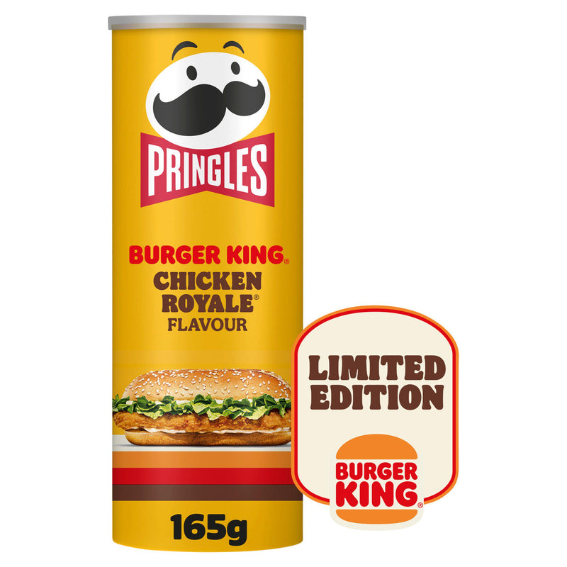 Pringles Burger King Chicken Royale flavour crisps 165g, imported from the UK