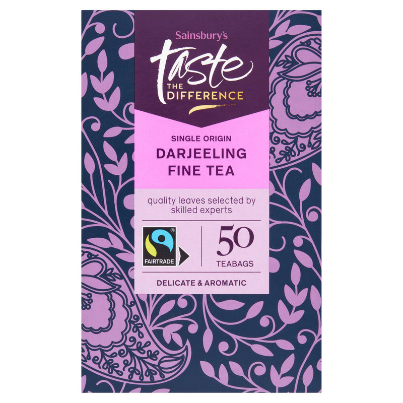 Sainsbury's Darjeeling tea bags Taste the Difference 50 bags, imported from the UK