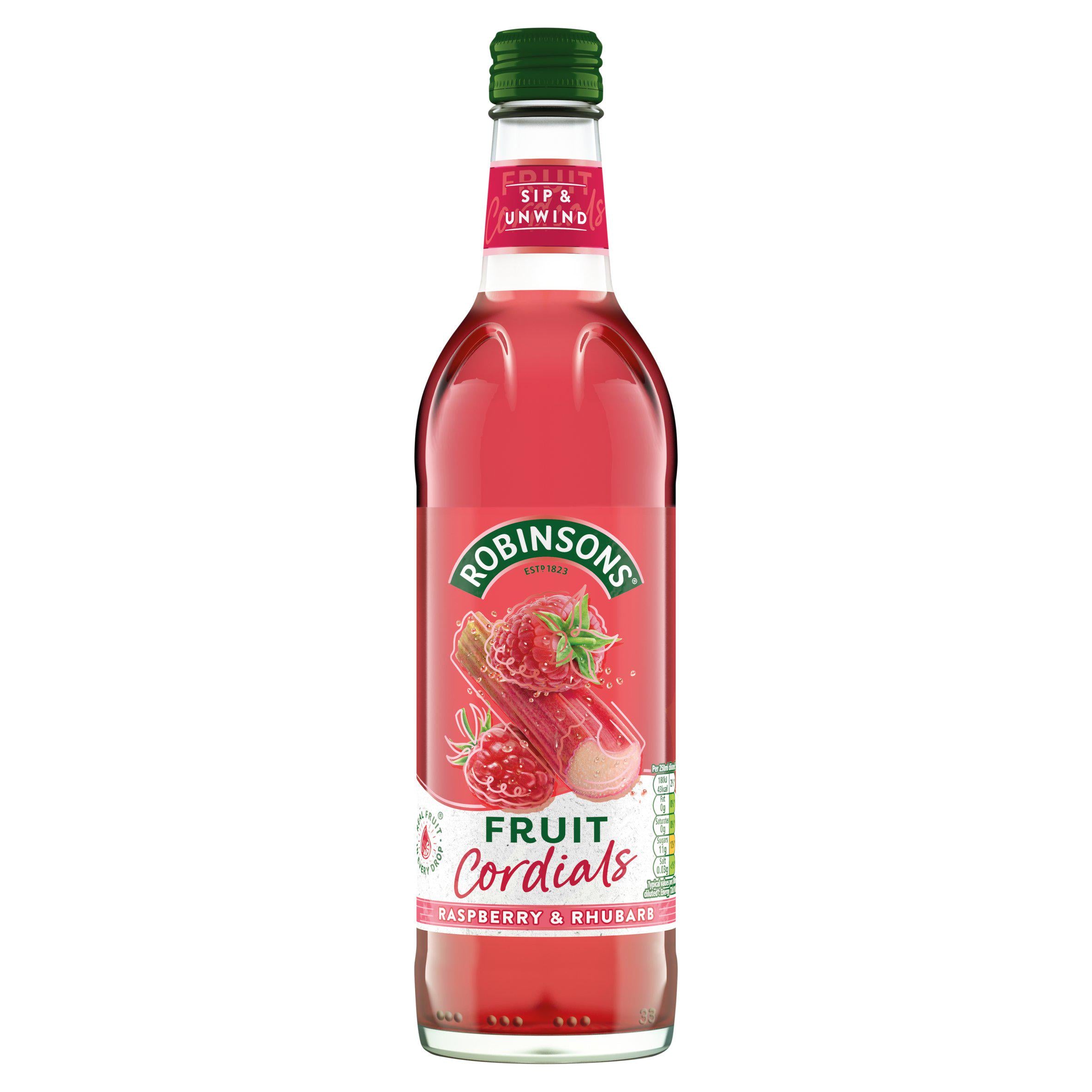 Robinsons fruit cordial raspberry rhubarb orange blossom 500ml - British product