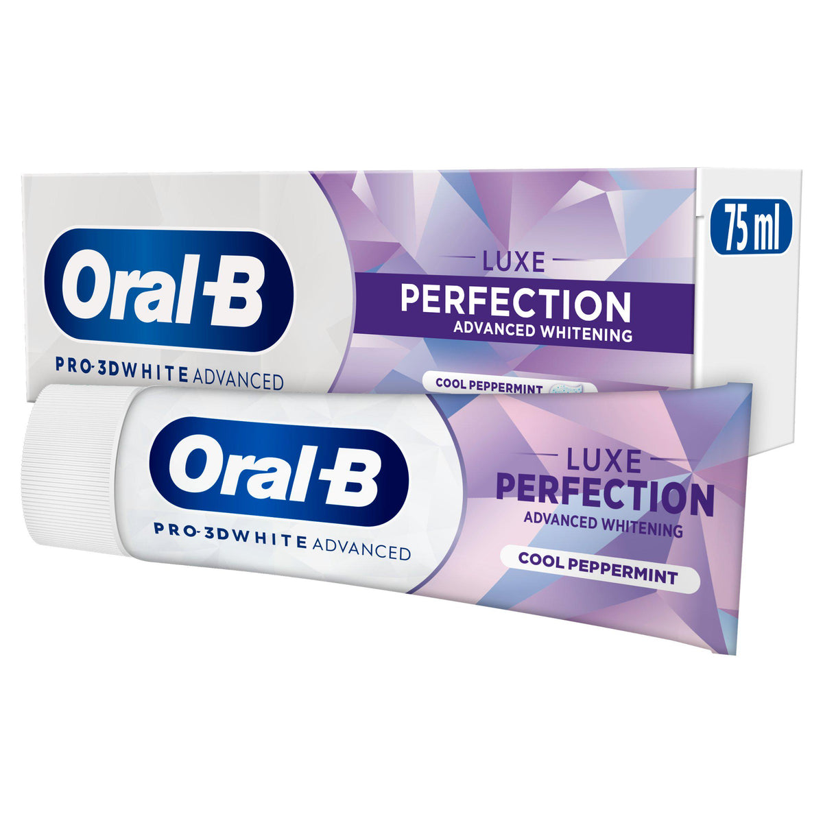 Oral-B 3D White Luxe Perfection Whitening Toothpaste 75ml, imported from the UK