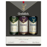 Glenfiddich single malt Scotch whisky gift pack 3x5cl, UK version