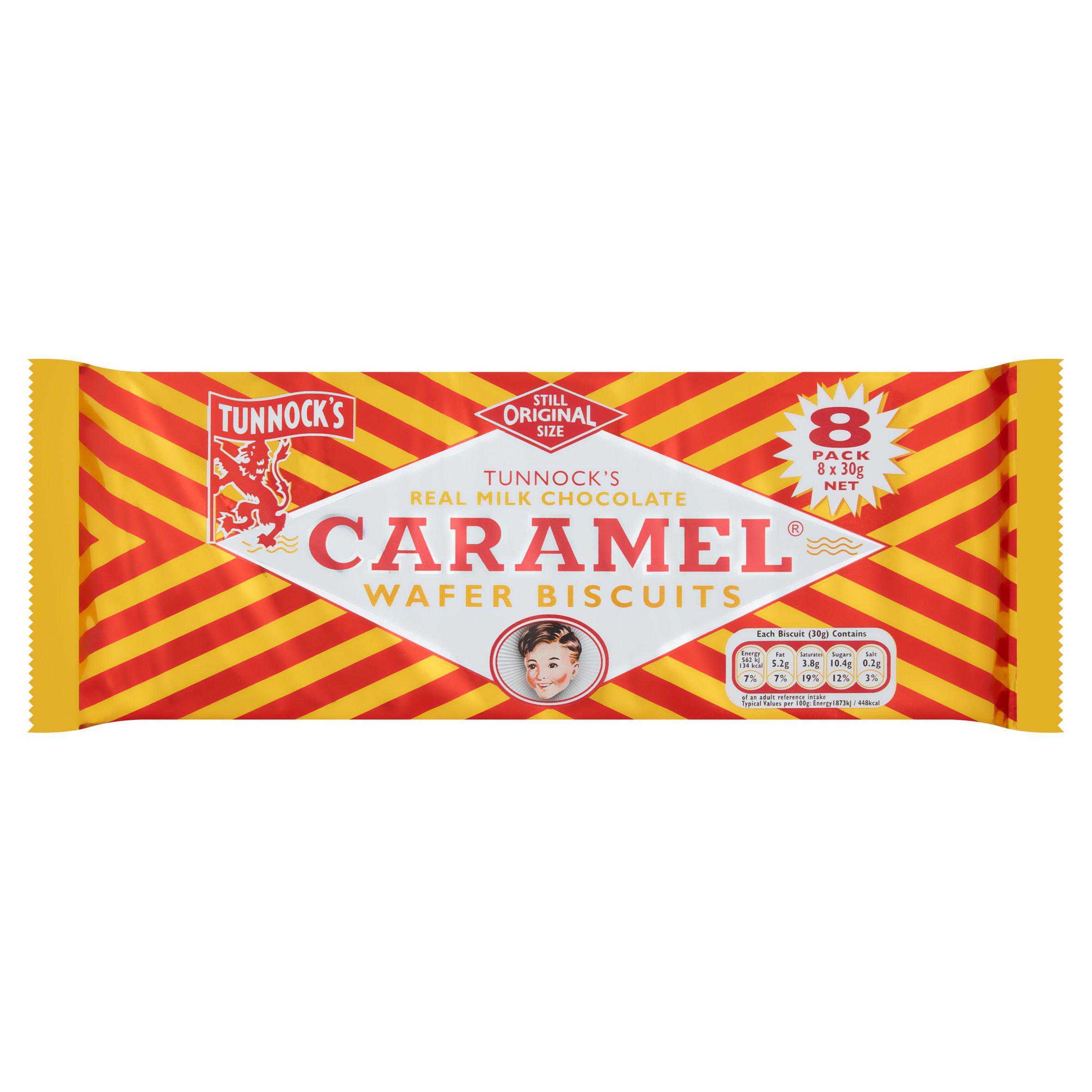Tunnock's caramel wafer biscuits 8 pack - British product
