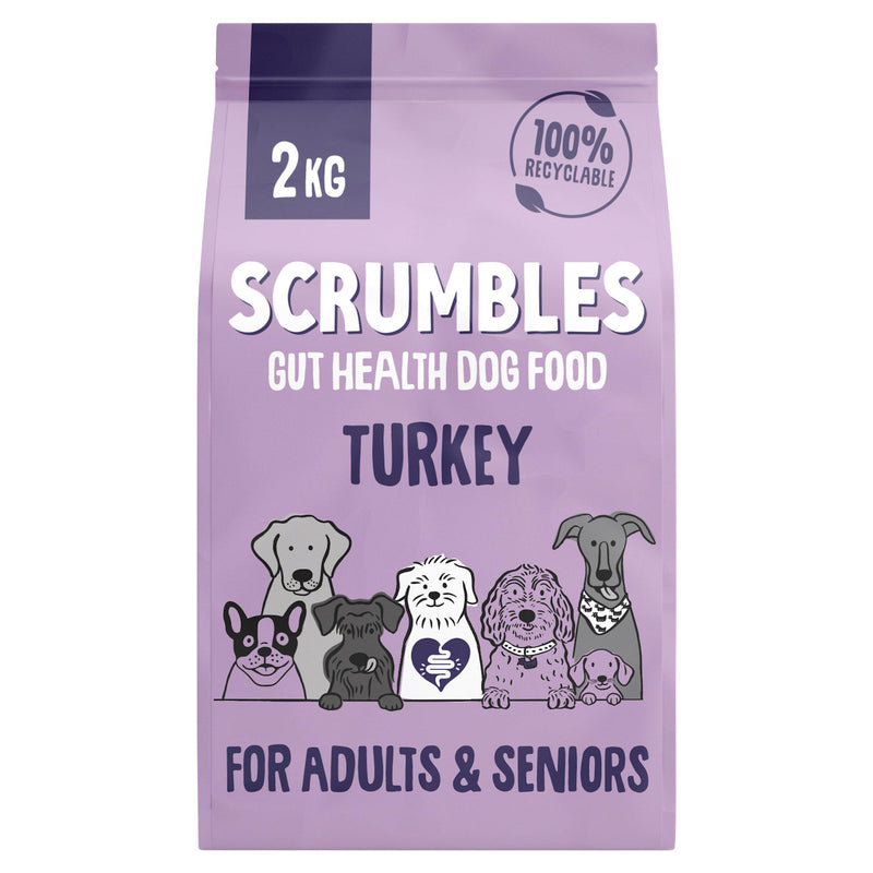 Scrumbles turkey dog food 2kg bag (British brand)