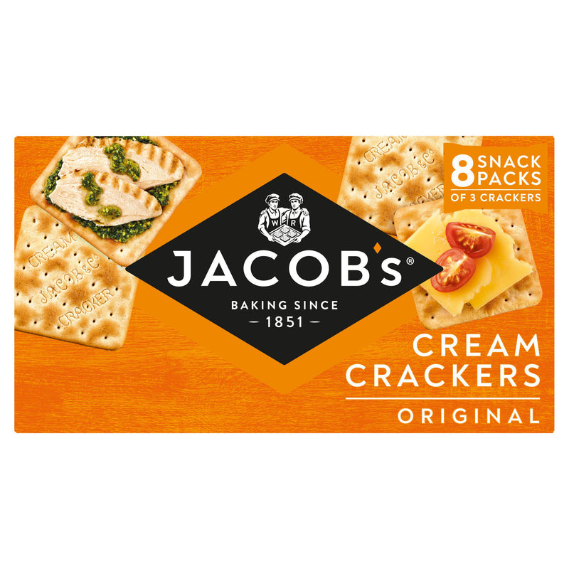 Jacob's cream crackers snack pack 185g - British product