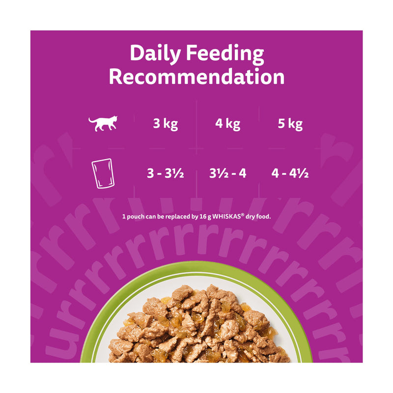 Whiskas wet cat food pouches Mixed Menu in Jelly 12 x 85g, UK version
