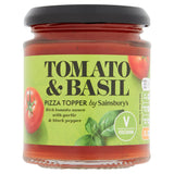 Sainsbury's tomato basil pizza sauce 190g - British product