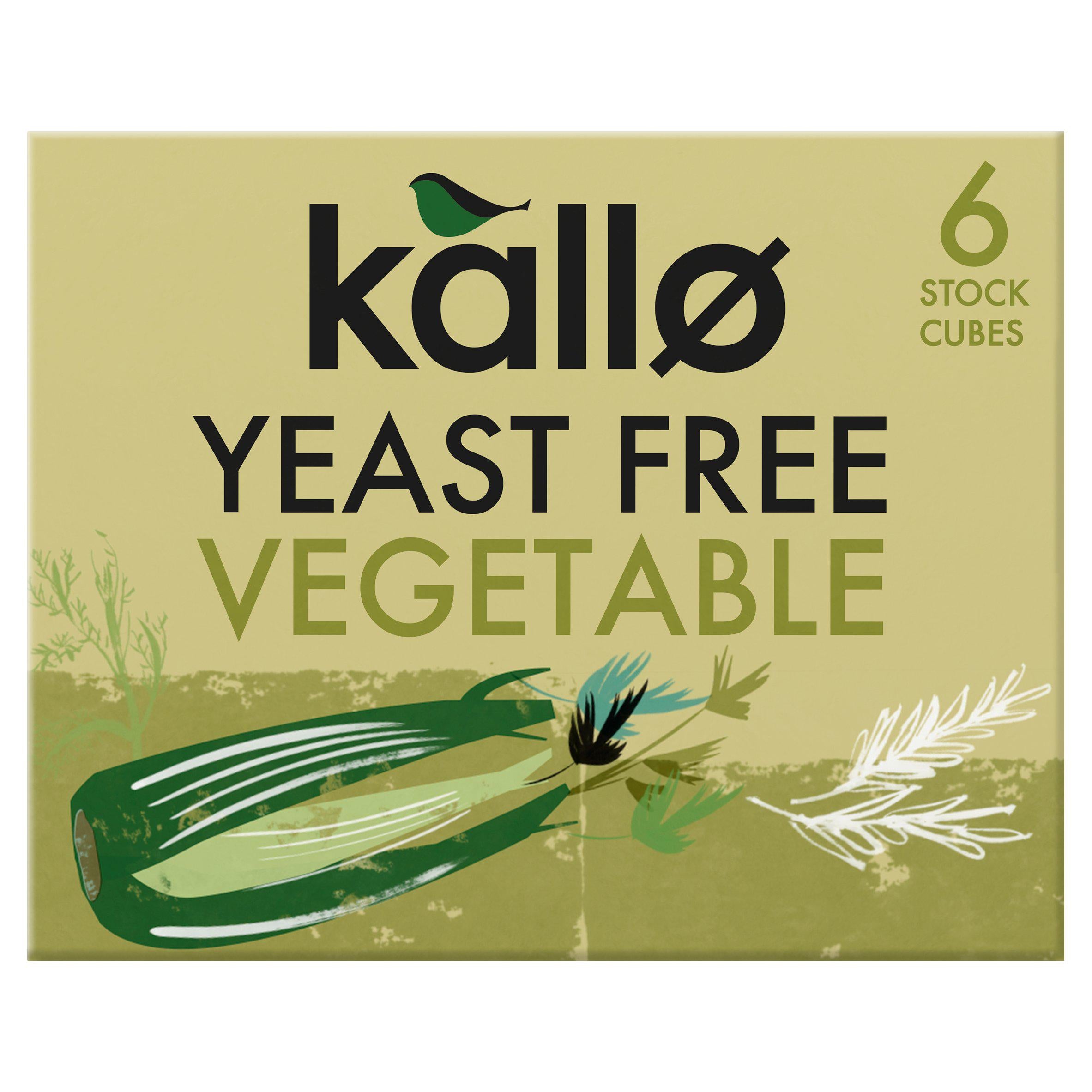Kallo yeast free vegetable stock cubes 6x11g (British brand)