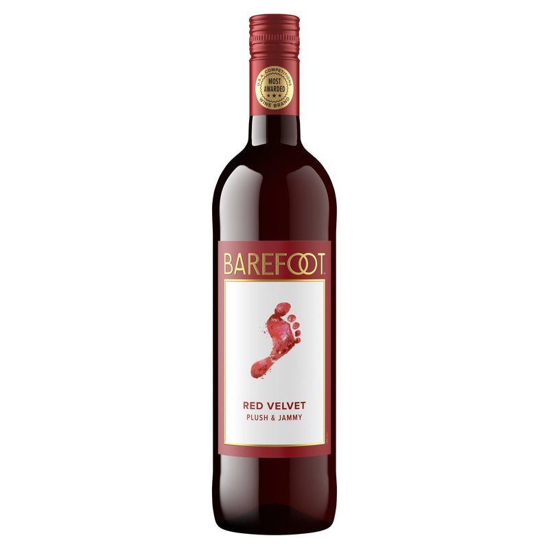 Barefoot Red Velvet wine bottle 75cl - British product