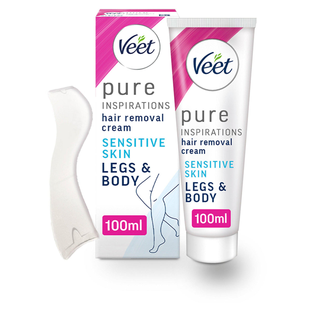 Veet Pure hair removal cream for sensitive skin 100ml, imported from the UK