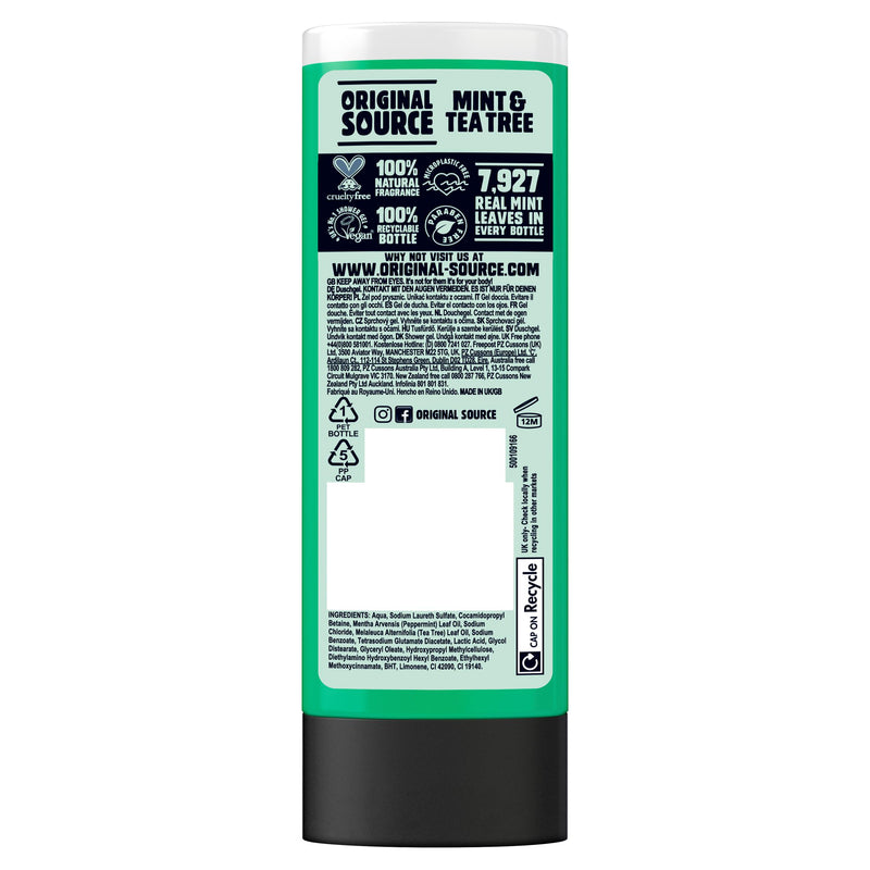 Original Source Mint & Tea Tree shower gel 250ml (British brand)