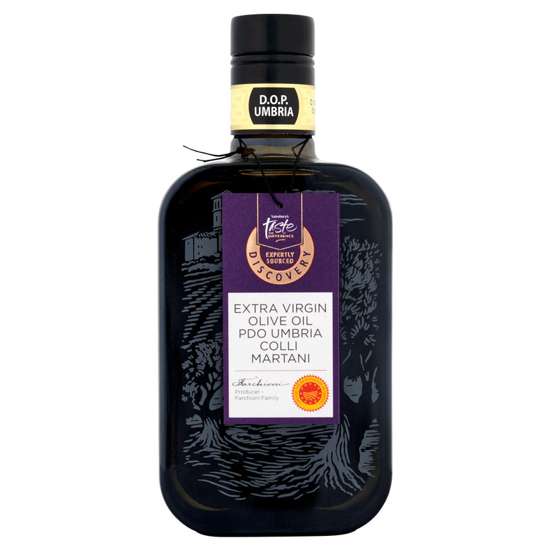 Sainsbury's extra virgin olive oil PDO Umbria 500ml - British product