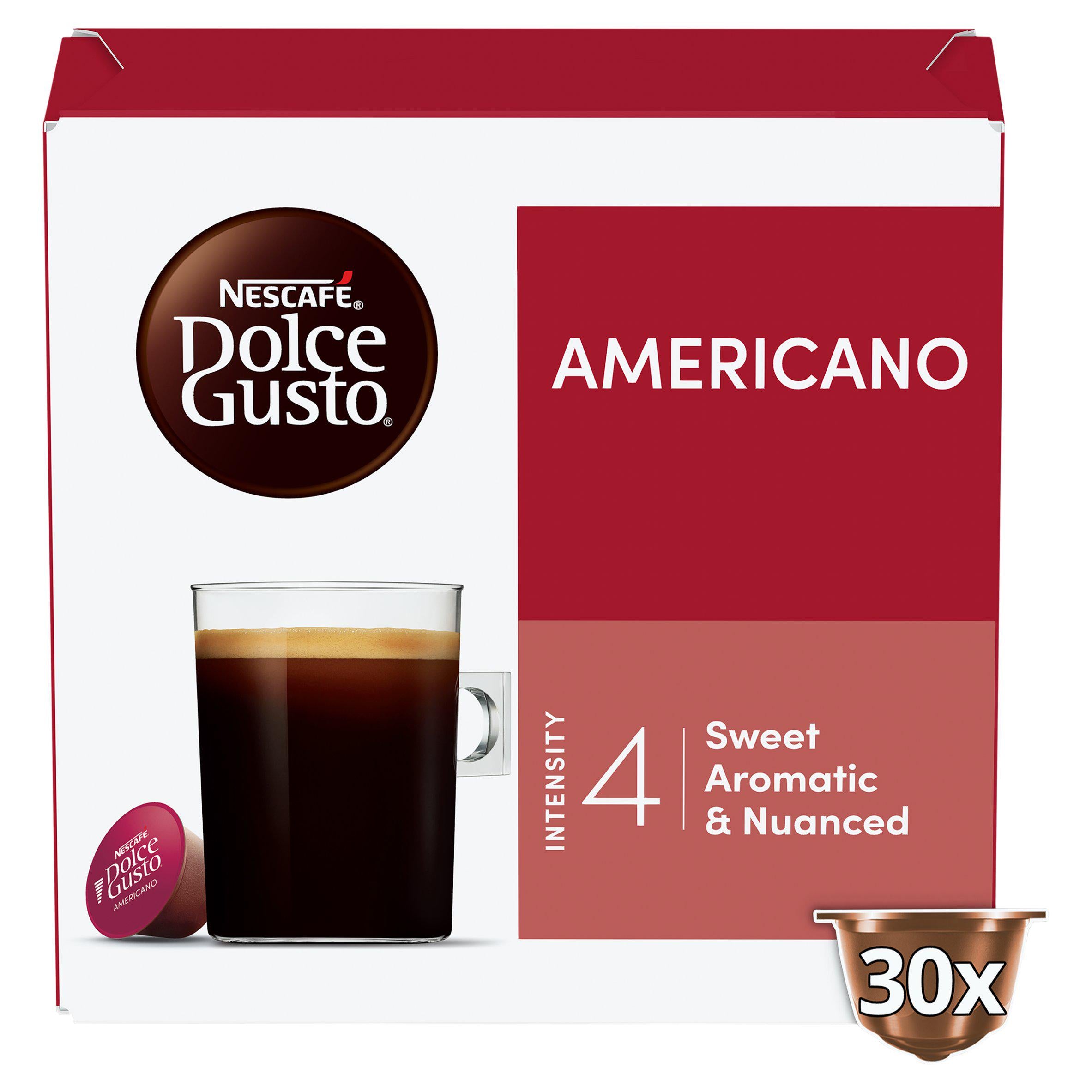 Nescafé Dolce Gusto Americano coffee pods 30, UK version