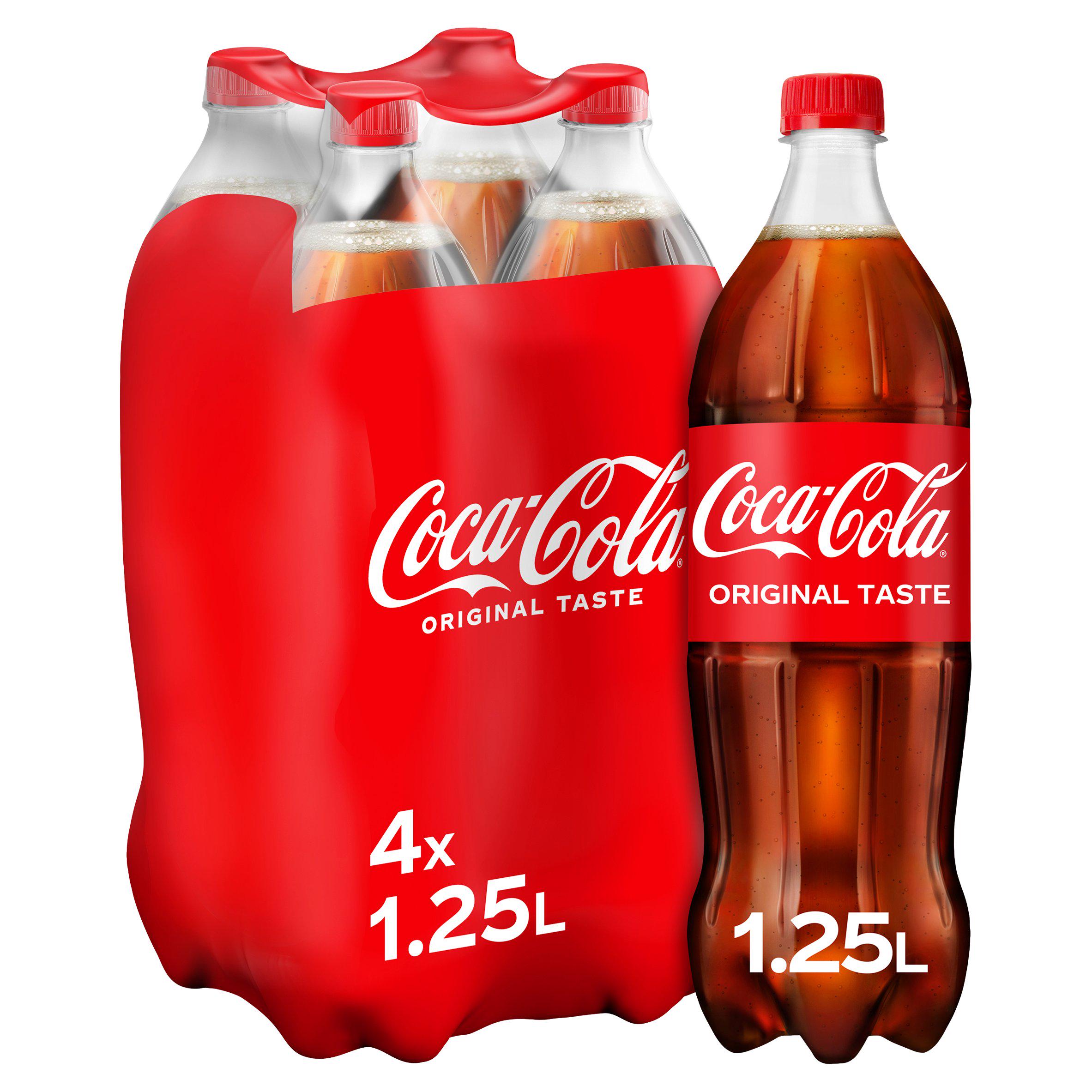 Coca-Cola Original Taste 4x1.25L soft drink, UK version