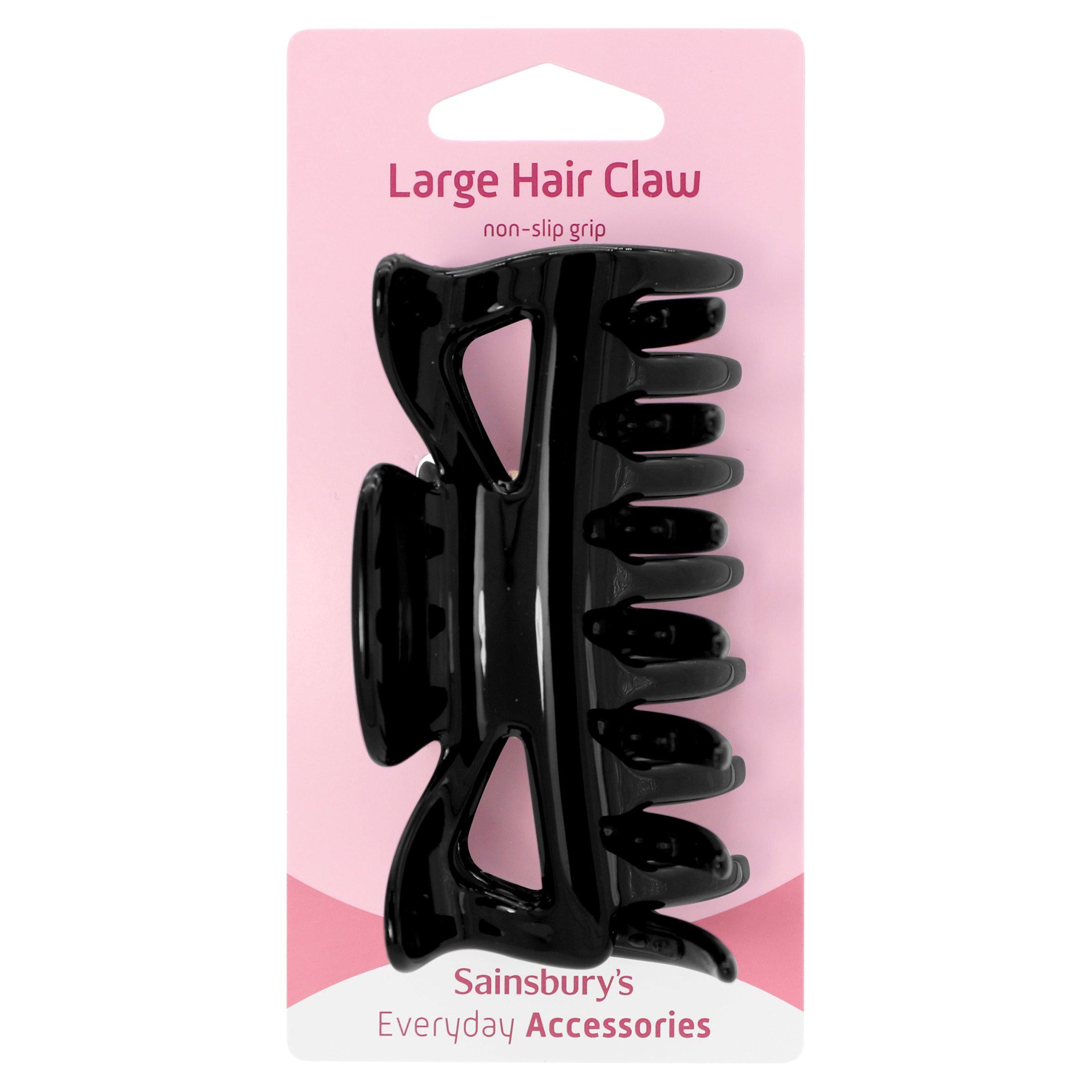 Sainsbury's large jaw hair grip black (British brand)