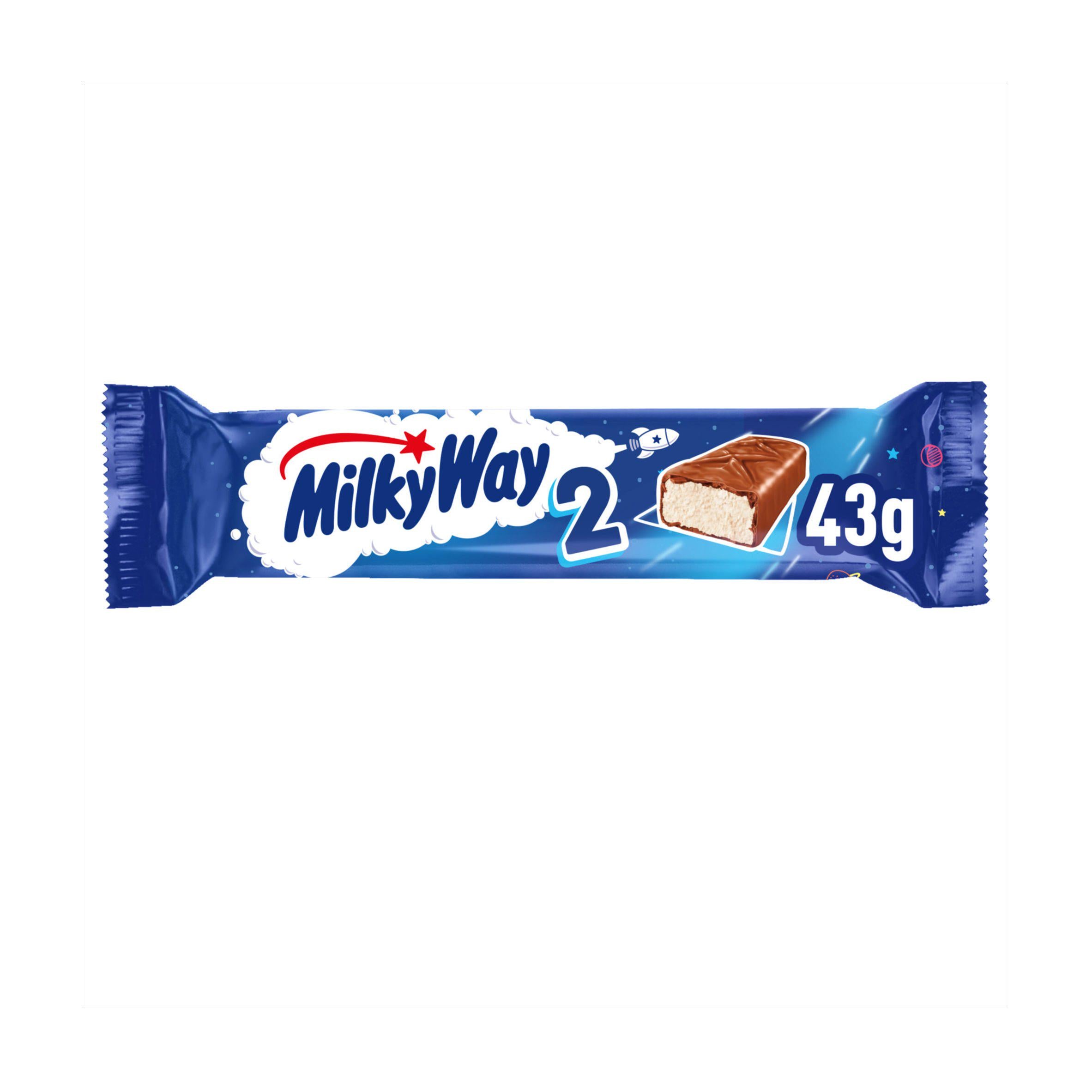 Milky Way chocolate duo bar 43g, imported from the UK