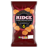 Sainsbury's ridged steak crisps multipack 6x25g (British brand)