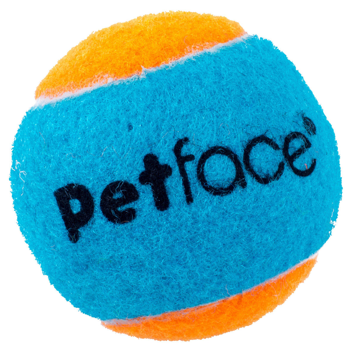Petface brand squeaky tennis ball toy, imported from the UK
