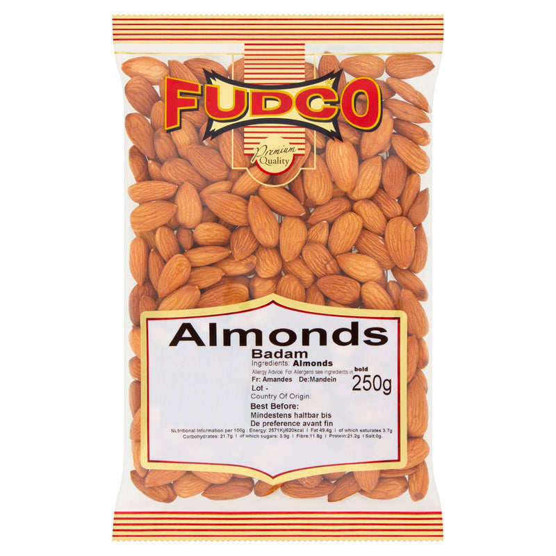 Fudco whole almonds 250g - British product