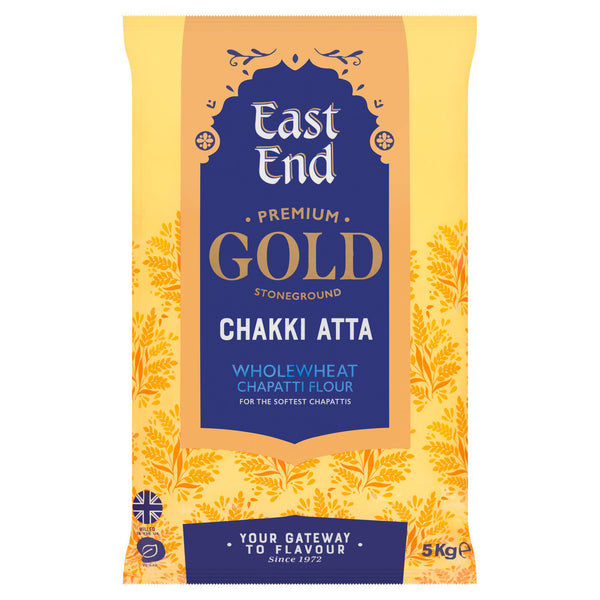 East End Premium Gold Chakki Stoneground Wholewheat Chapatti Atta 5kg