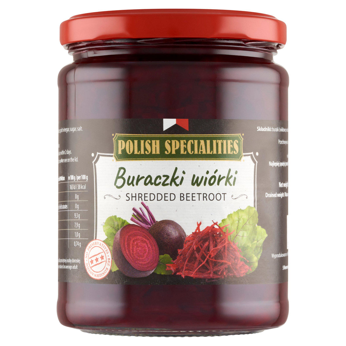 Polish Specialities pickled shredded beetroot 540ml - British product