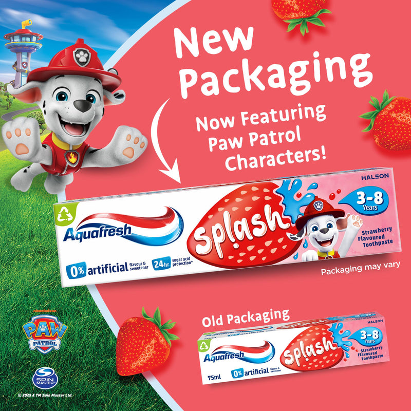 Aquafresh Paw Patrol Splash toothpaste 75ml (British brand)