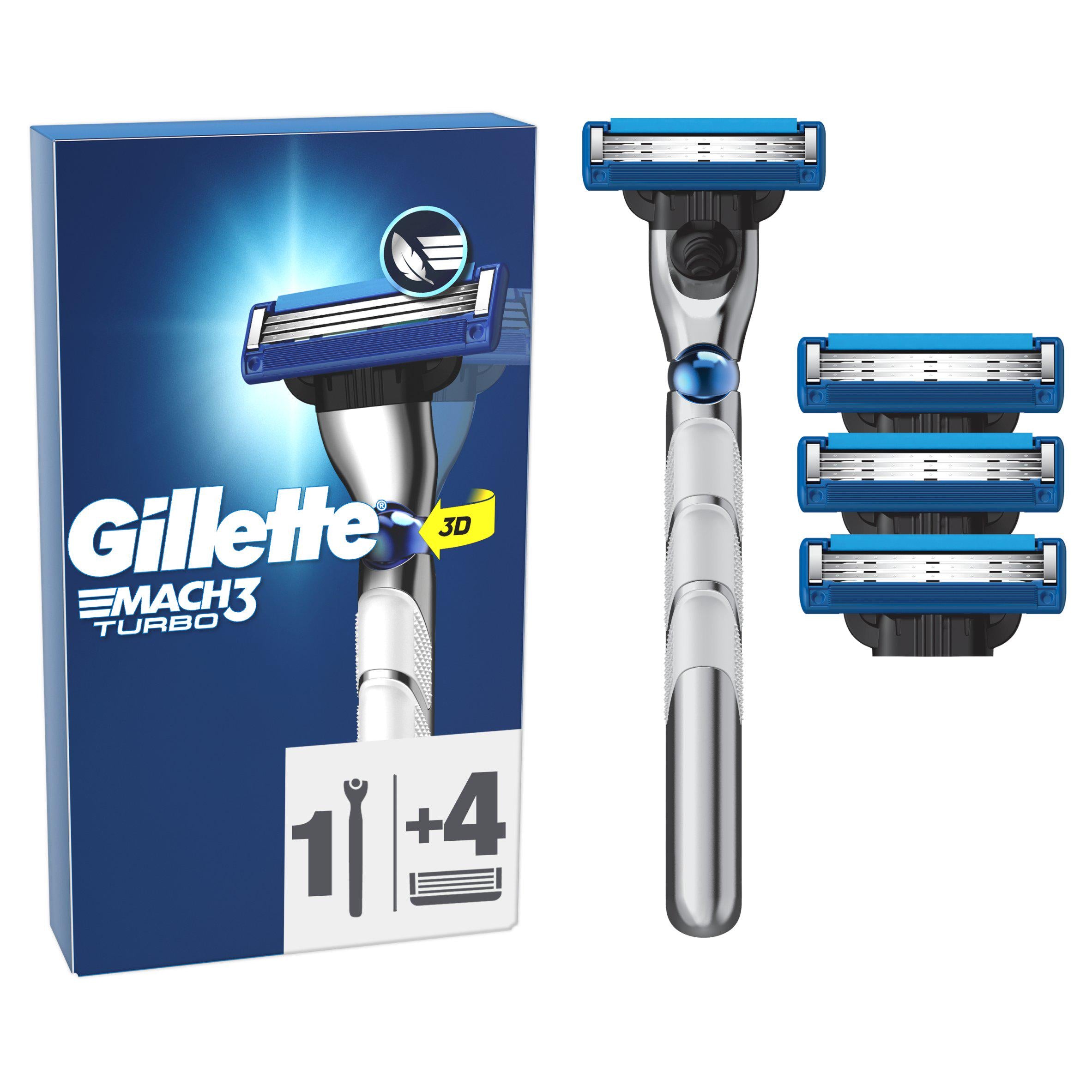 Gillette Mach3 Turbo Razor Handle 3D Motion, UK version