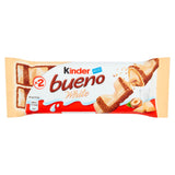 Kinder Bueno white chocolate hazelnut bar 39g, imported from the UK
