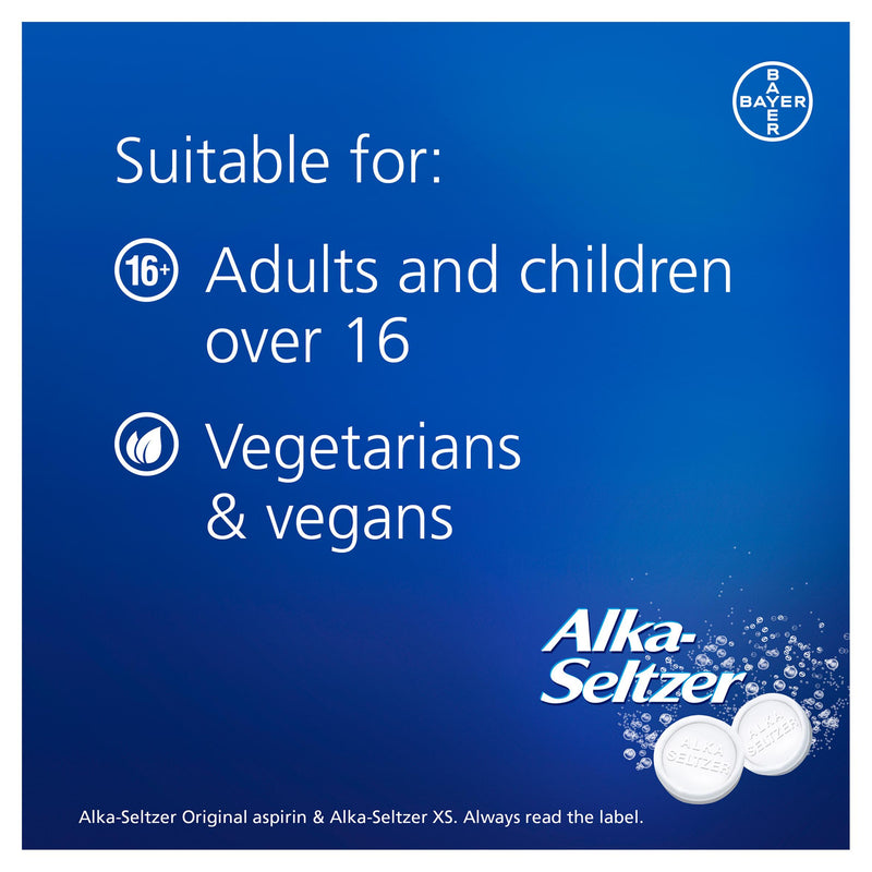 Alka-Seltzer original pain relief tablets 20 pack, imported from the UK