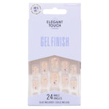 Elegant Touch Squoval Encased Gel Finish Nails - British product