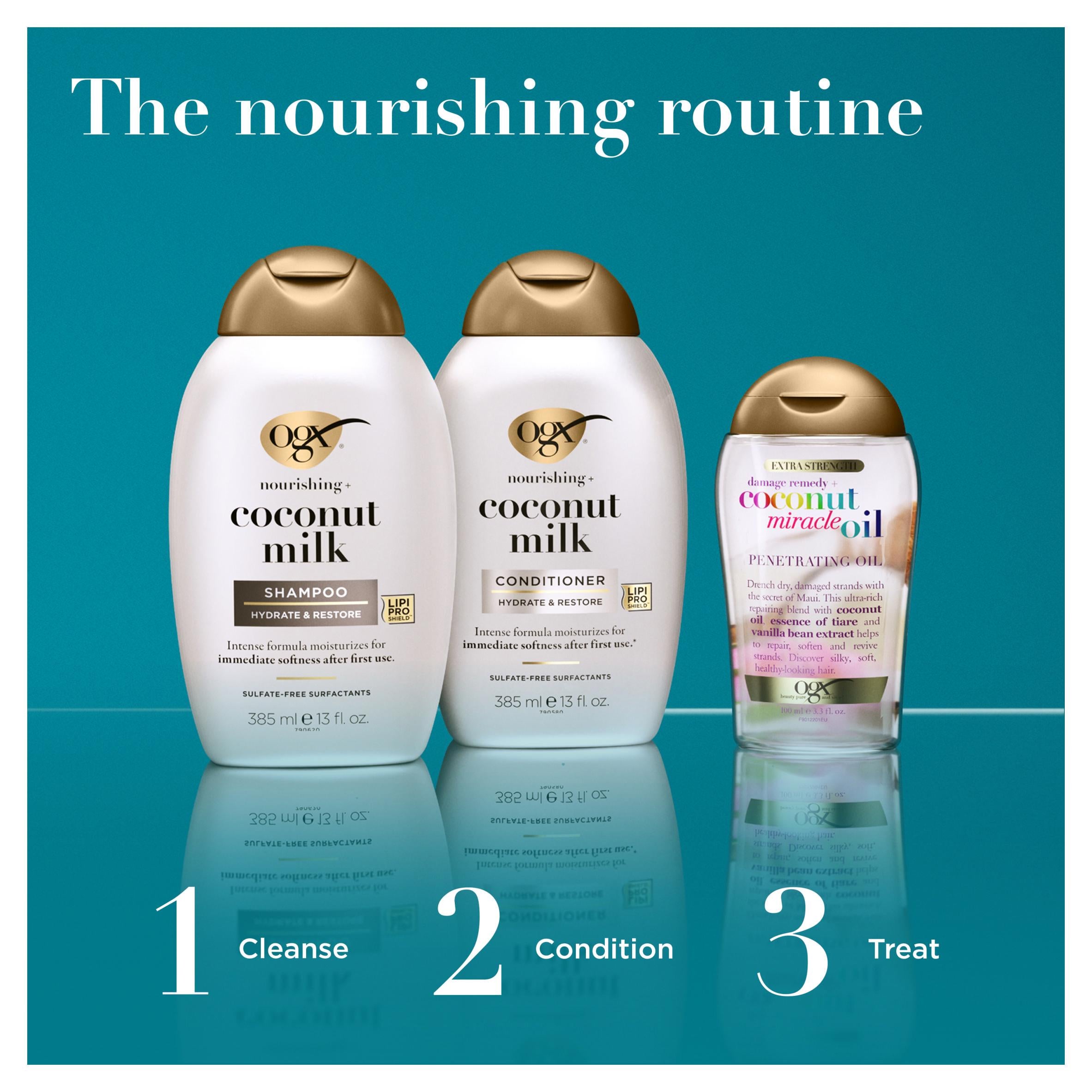 OGX Coconut Milk Conditioner 385ml, imported from the UK