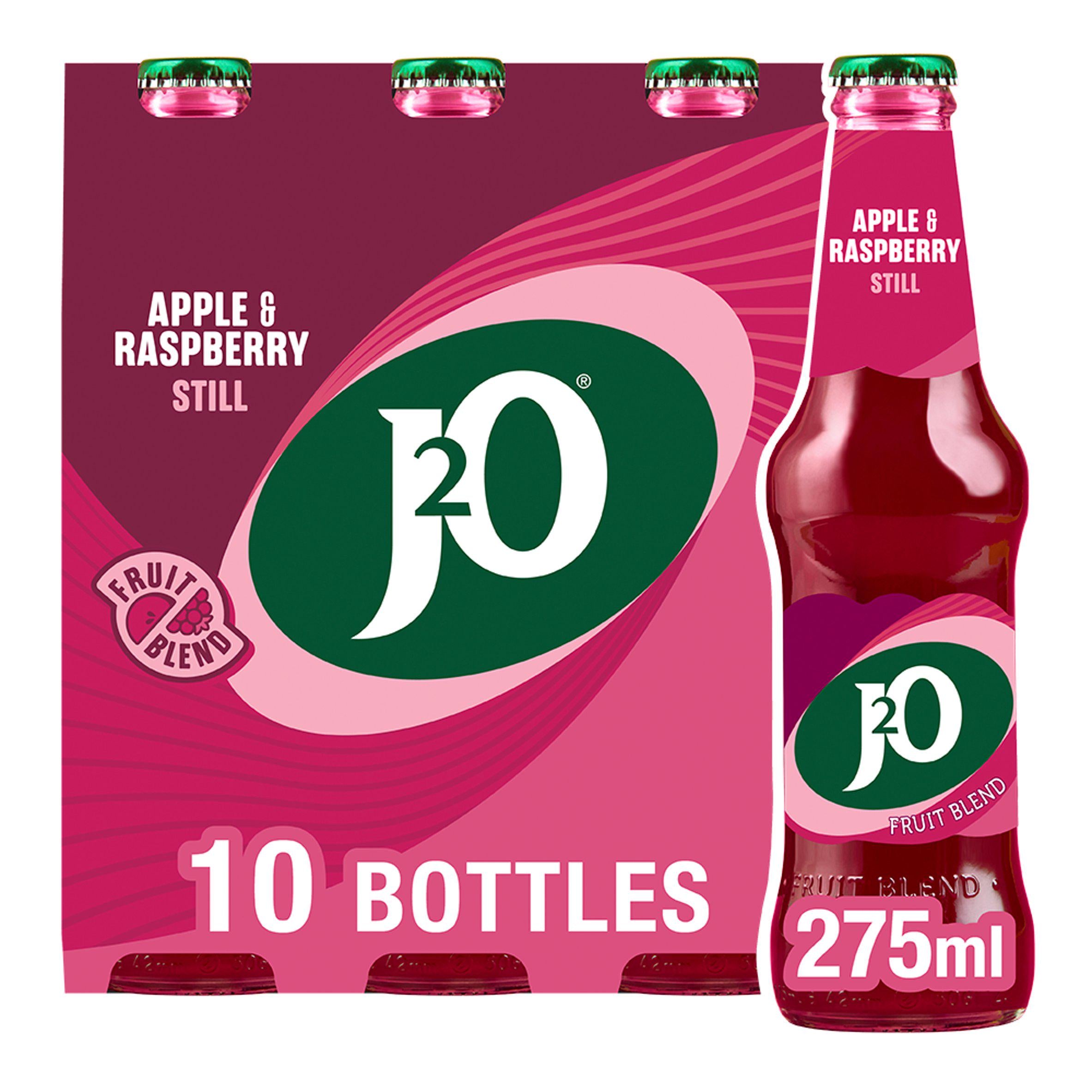 J2O Apple & Raspberry fruit blend drink 275ml, UK version